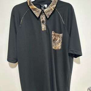 Ducks unlimited mossy oak cola camo polo